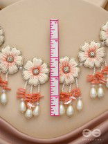 Vinirmita- The Beautiful Garden- Resham, Pearls and Stones Embroidered Choker Necklace