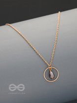 The Third Eye- Golden Bead Necklace With Anti-Tarnish Coating