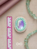 Mandara - The Mirror Reflection - Stones, Sequins And Cutdana Hand Embroidered Earrings