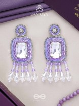 Aadarsa- The Magnificent Mirror- Stones and Sequins Embroidered Earrings