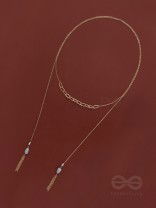 The Lovers Bridge- Golden Necklace Scarf