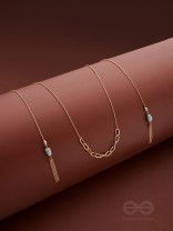 The Lovers Bridge- Golden Necklace Scarf