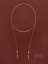 The Lovers Bridge- Golden Necklace Scarf