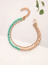 The Green Revolution- Golden Beads Bracelet
