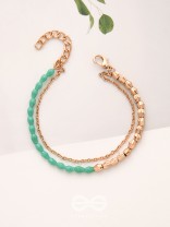 The Green Revolution- Golden Beads Bracelet