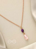 A Study In Scarlet- Golden Glass Bead Necklace With Anti-Tarnish Coating 