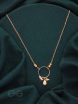 The Sphere Of Heaven- Golden Glass Beads Necklace With Anti-Tarnish Coating 