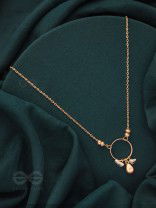 The Sphere Of Heaven- Golden Glass Beads Necklace With Anti-Tarnish Coating 