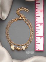 Carved in Stone- Golden Layered Bracelet