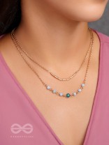 The Wonder Waters- Golden Layered Necklace With Anti-Tarnish Coating 