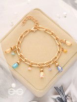 Catch the Sun- Golden Glass Beads Bracelet