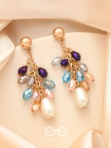 Fruits of Heaven- Golden Pearl Earrings