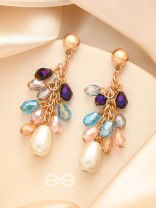 Fruits of Heaven- Golden Pearl Earrings