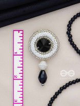 Kairavi- The Moonlight- Stones and Glass Drops Embroidered Earrings