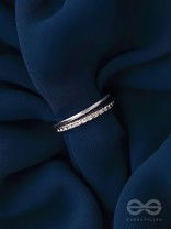 The Sparkling Skyline- Silver Layered Ring