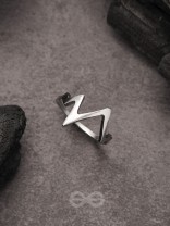 The Crooked Crown- Adjustable Silver Ring