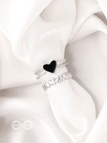 String of Hearts- Set of Two Silver Rings