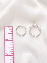 String of Hearts- Set of Two Silver Rings