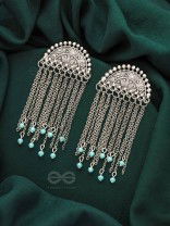 The Frozen Cascade- Oxidized Beads Earrings