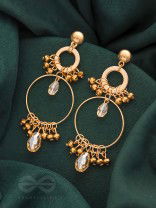 The Autumn Vibes- Golden Beads Earrings