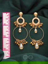 The Autumn Vibes- Golden Beads Earrings