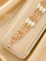 Ropes of Pearls- Golden Layered Pearls Bracelet