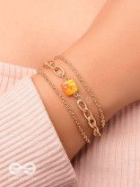 The Daisy Chain- Golden Statement Bracelet