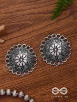 The Sterling Sun-  Oxidized Stud Earrings