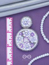 Nimrukti - The Purple Dusk - Beads And Sequins Hand Embroidered Earrings