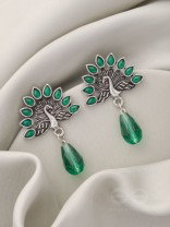Wings of Fire- Tiny Trinket Earrings (Emerald Green)