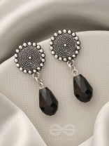The Moonlit Rain- Tiny Trinket Earrings (Raven Black)
