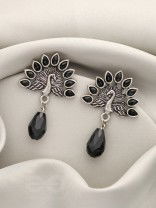 Wings of Fire- Tiny Trinket Earrings (Jade Black)
