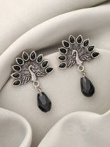 Wings of Fire- Tiny Trinket Earrings (Jade Black)