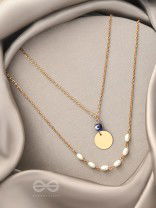 Sun N Sea- Golden Layered Necklace With Anti-Tarnish Coating 