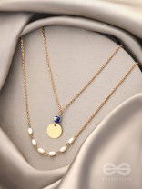 Sun N Sea- Golden Layered Necklace With Anti-Tarnish Coating 