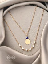 Sun N Sea- Golden Layered Necklace With Anti-Tarnish Coating 