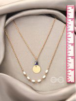Sun N Sea- Golden Layered Necklace With Anti-Tarnish Coating 