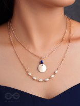 Sun N Sea- Golden Layered Necklace With Anti-Tarnish Coating 