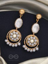 The Ashen Bloom- Golden Bead Earrings