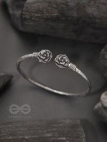 Rosa Mystica- Oxidised Bangle Bracelet