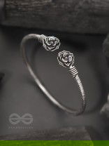 Rosa Mystica- Oxidised Bangle Bracelet
