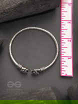 Rosa Mystica- Oxidised Bangle Bracelet