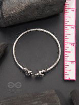 The Early Bloomer- Oxidised Bangle Bracelet