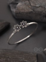 The Early Bloomer- Oxidised Bangle Bracelet