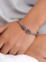 The Black Swan- Oxidised Bangle Bracelet