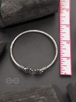 Ups-a-Daisy- Oxidised Bangle Bracelet