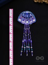 Nidusha- The Enigmatic Fish - Stones and Sequins Embroidered Earrings