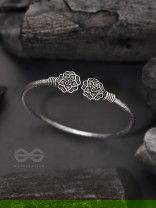 Full Bloom - Oxidised Bangle Bracelet