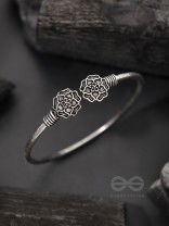 Full Bloom - Oxidised Bangle Bracelet