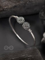 Full Bloom - Oxidised Bangle Bracelet